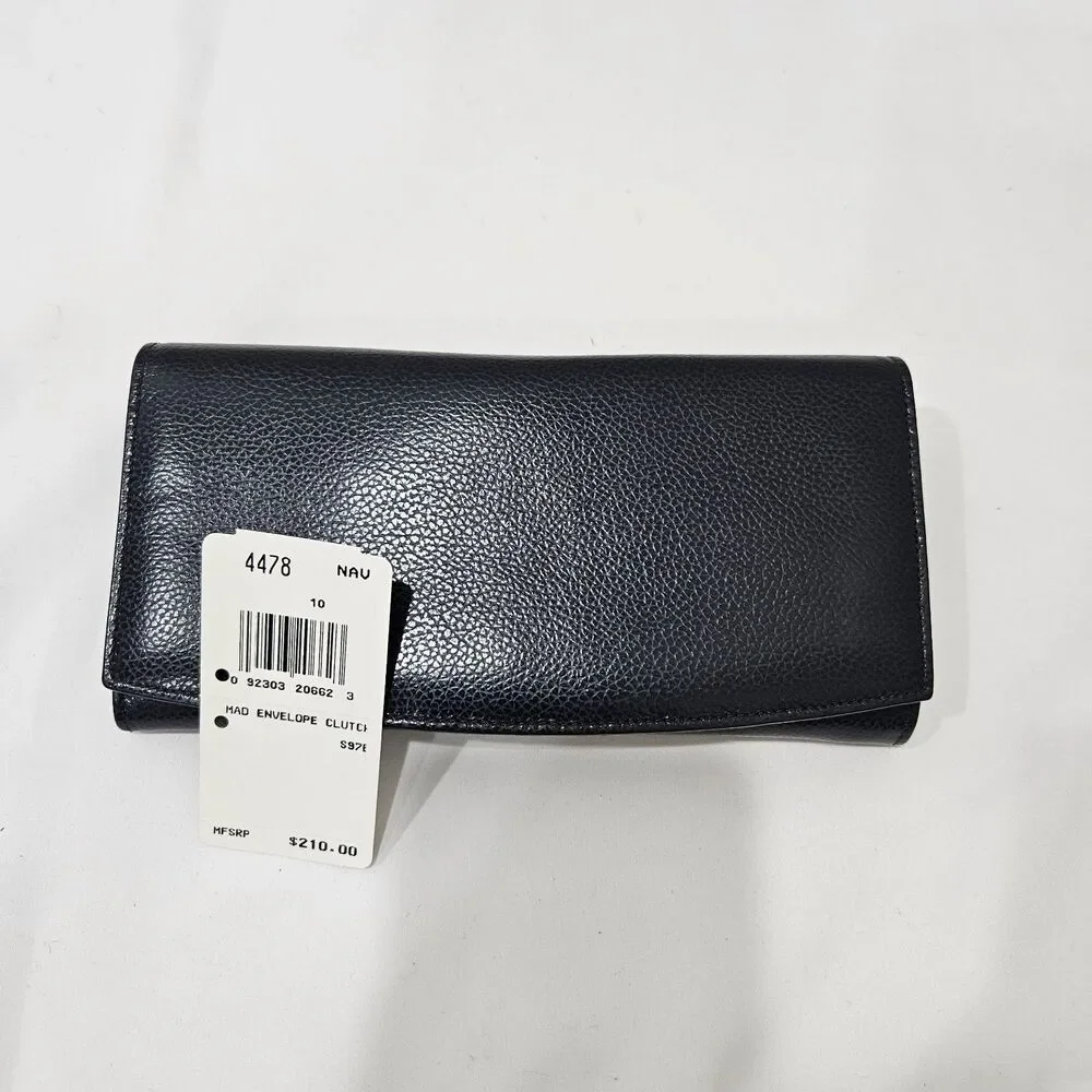Vintage Coach Madison Envelope Clutch Wallet Navy 4478 Old Money Quiet Luxury